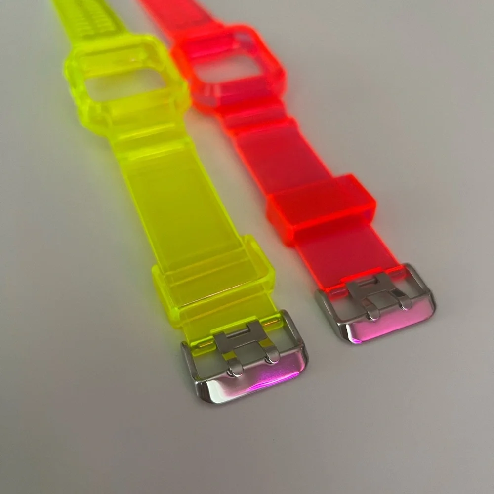 Neon Pink and Yellow Apple Watchband